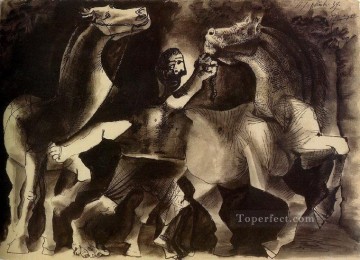 horses Painting - Horses and people 1939 cubism Pablo Picasso